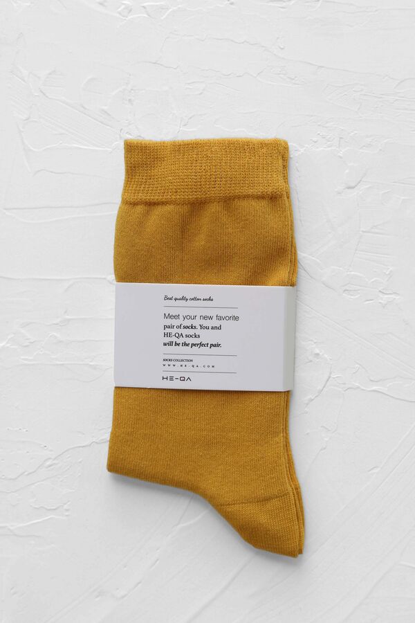 Düz Soket Çorap Altın Sarısı