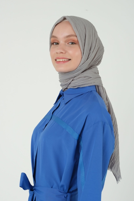 حجاب طبيعي رمادي