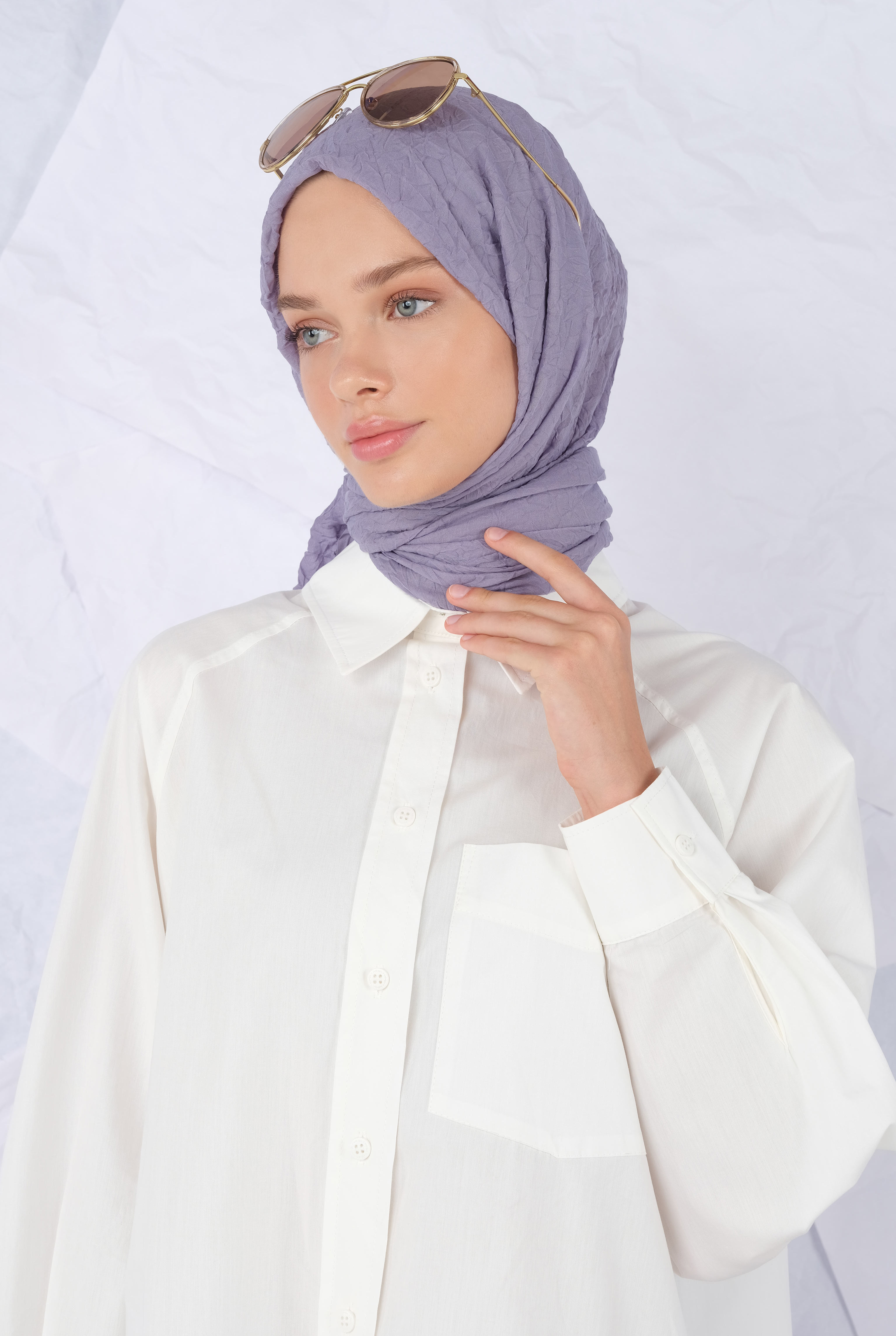 Kraş Şal Soft Lavanta