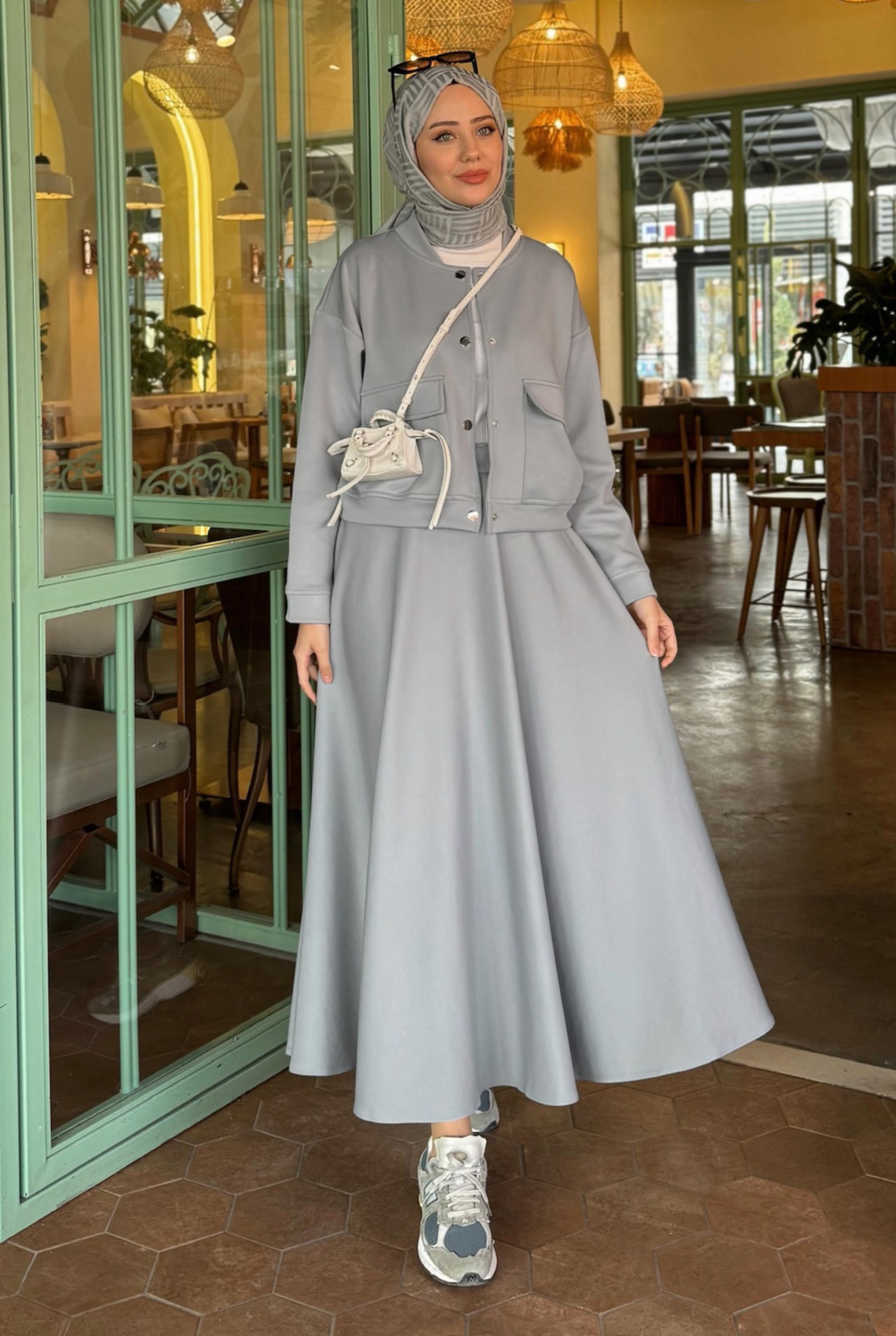 Scuba Bomber Ceket Gri