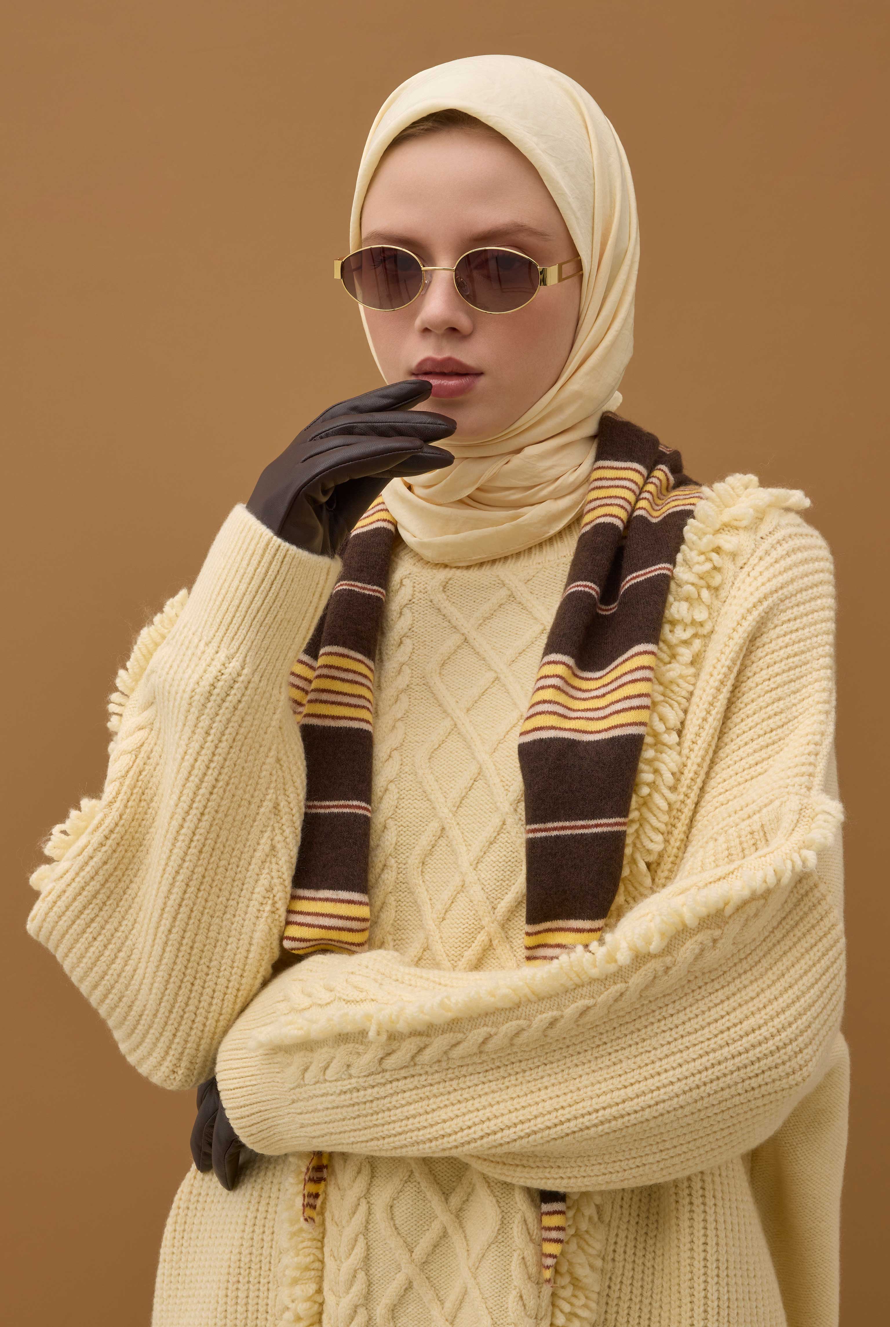 Soft Kraş Eşarp Vanilya