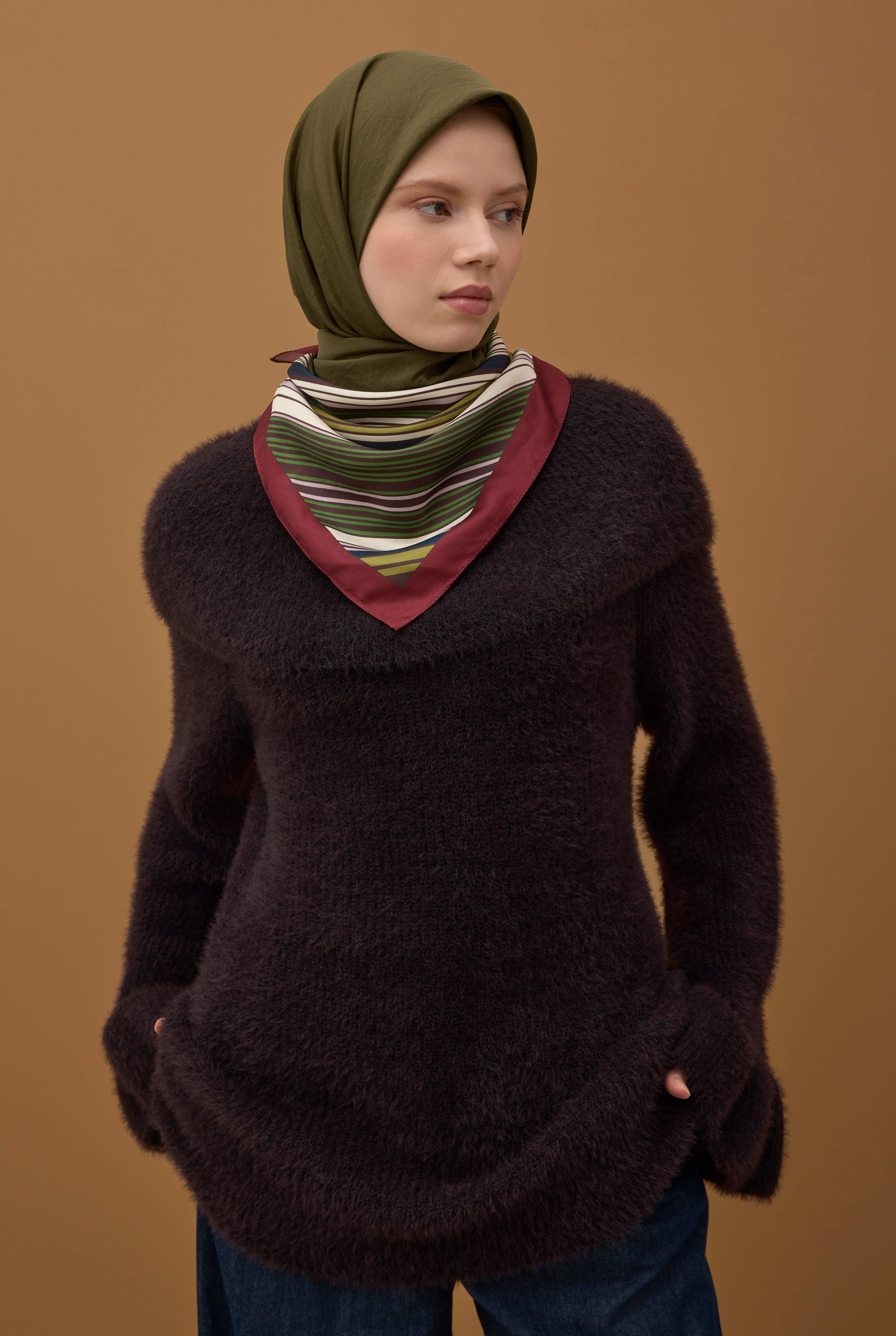 Soft Kraş Eşarp Avokado