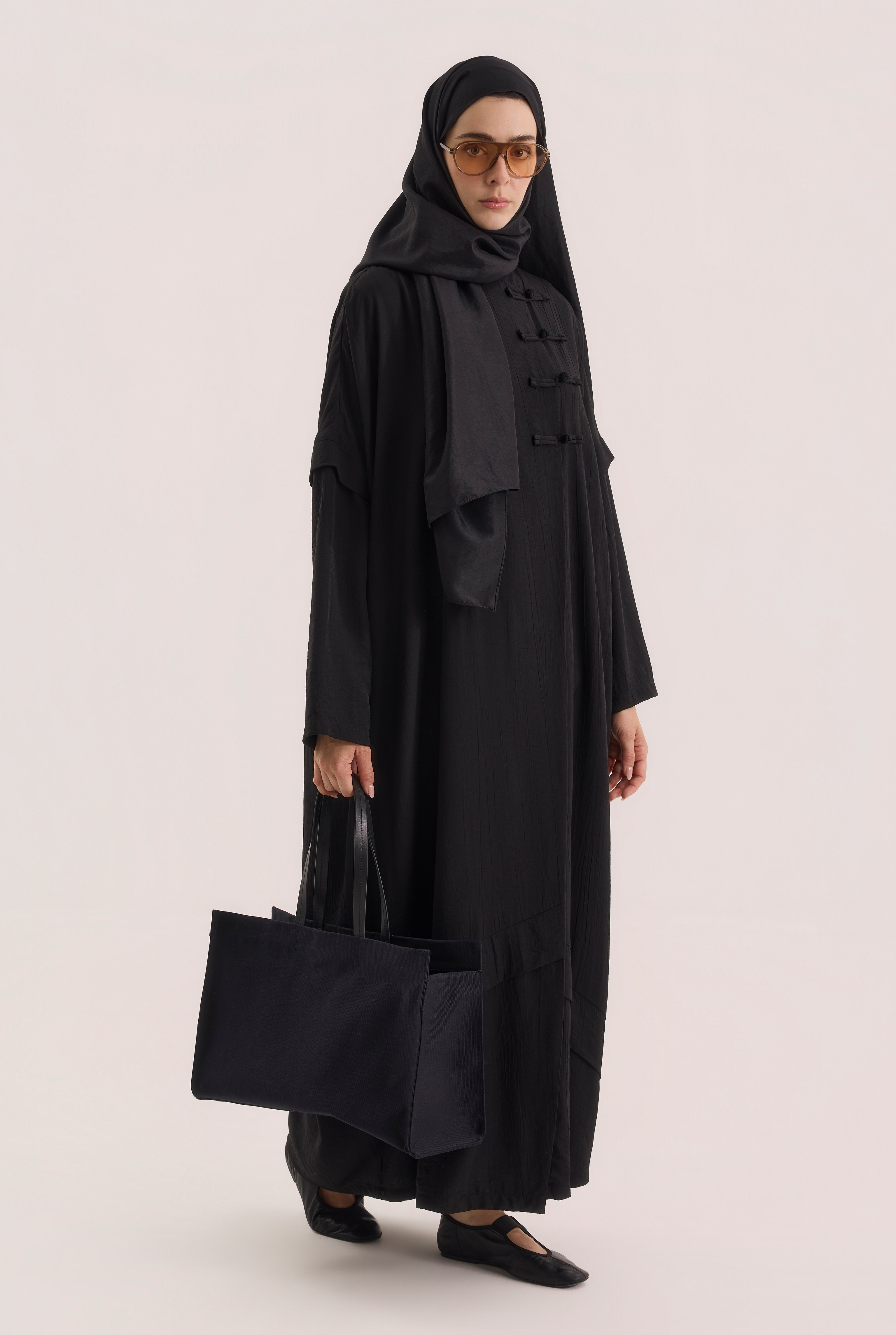 Aller Detaylı Abaya Siyah