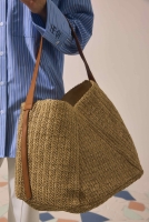 Hasır Tote Çanta Camel