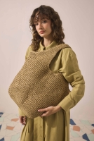Yumuşak Hasır Tote Çanta Camel