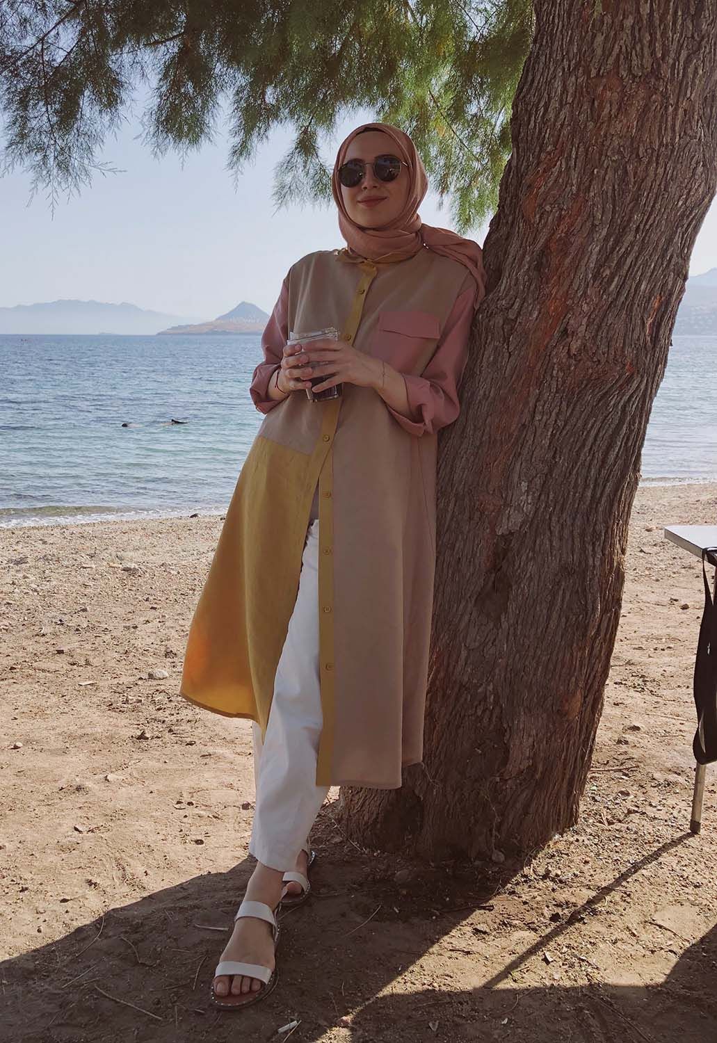 Garnili Tencel Tunik Camel