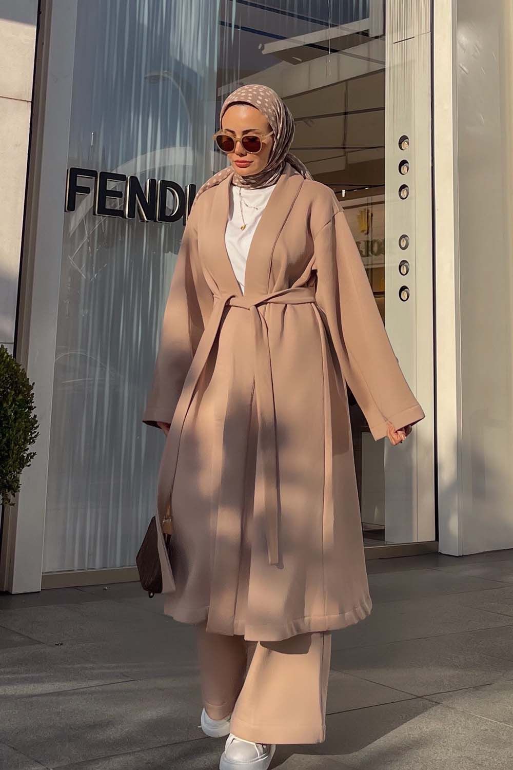 Şardonlu Ceket Açık Camel